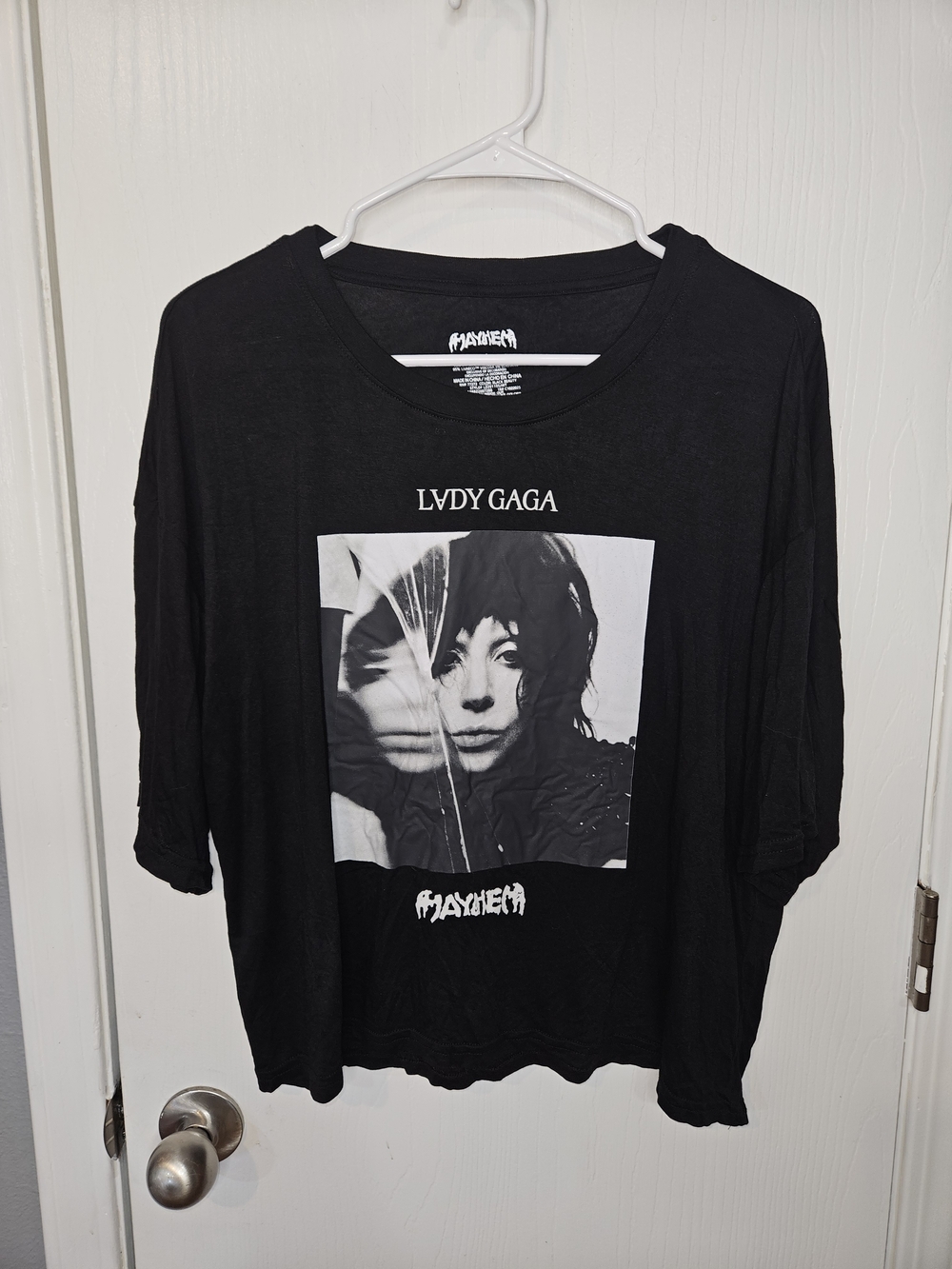 Lady Gaga Graphic Sleep Tee And Shorts Black